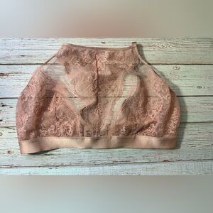 Soma Blush Pink Lace Wireless Bralette NWOT